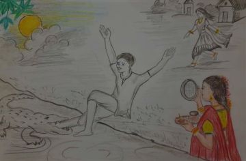 Karva Chauth Vart Katha ( करवा चौथ व्रत कथा )