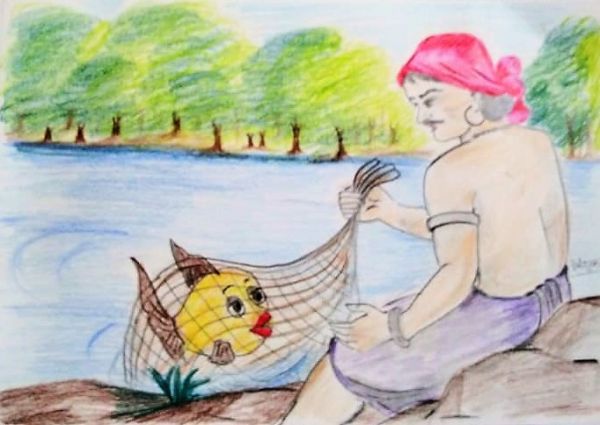 Machhuaara aur Jaaduee Machhalee (मछुआरा और जादुई मछली )